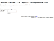 Tablet Screenshot of customer.durableusa.com